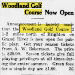 Woodlands Golf Course - Apr 8 1931 Article (newer photo)